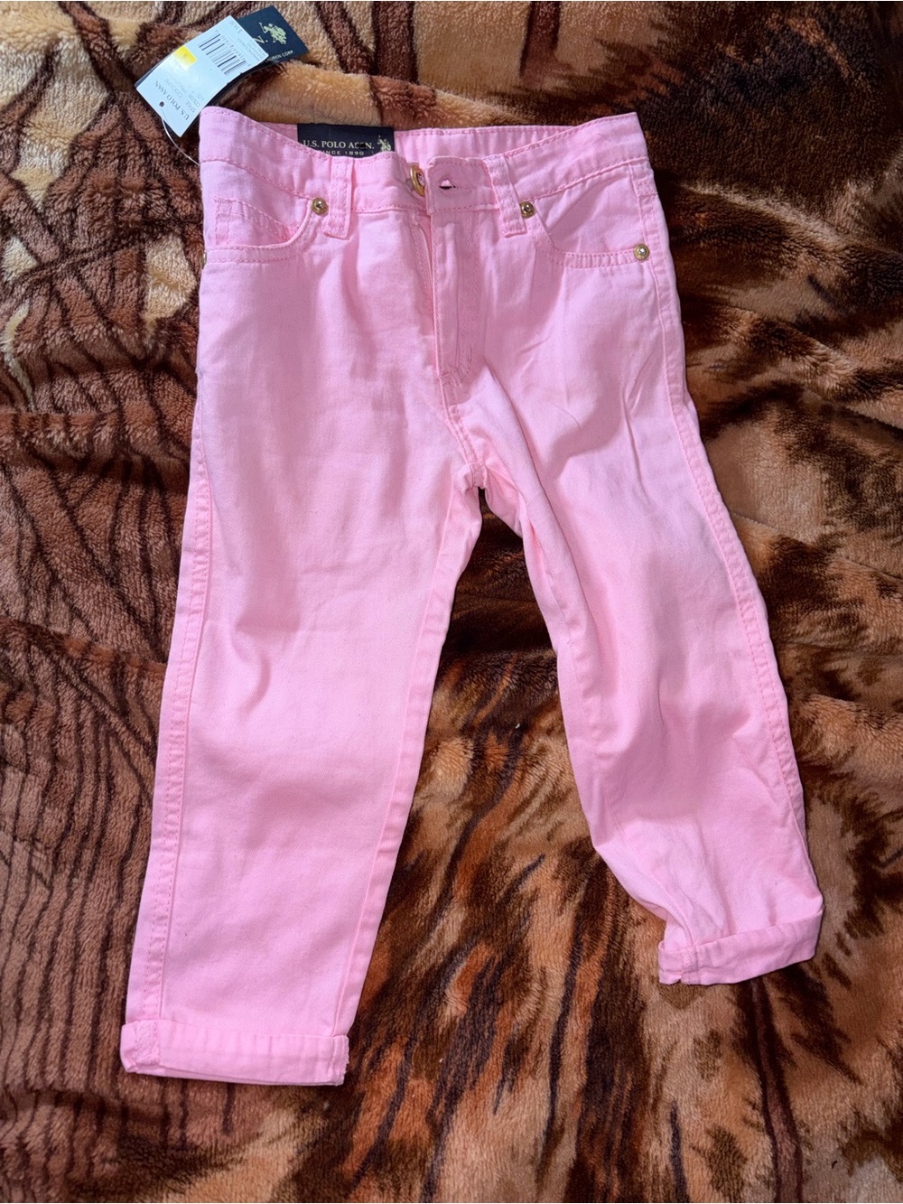 U.S. Polo Assn. Light Pink Girls' Denim Jeans